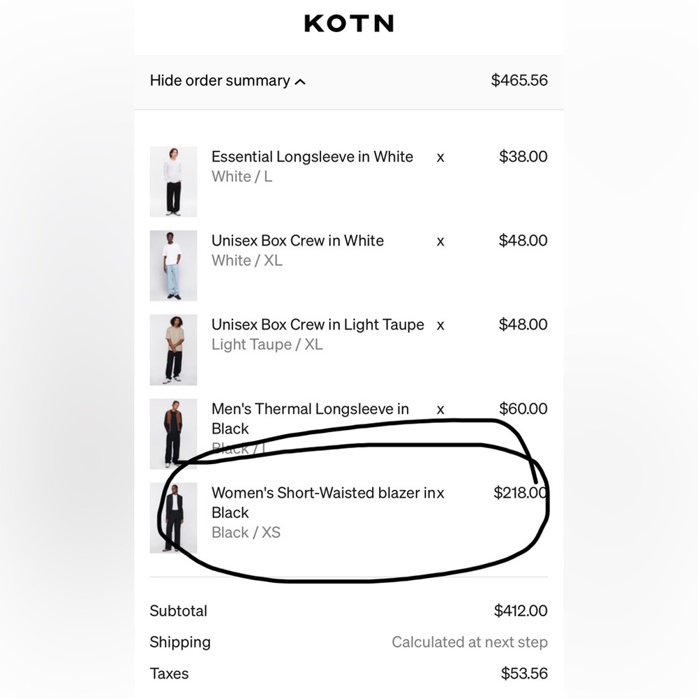 KOTN Women's Short-Waisted blazer in Black XS - Picture 10 of 10